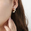 Boucles d'oreilles élégantes en perles synthétiques plaquées or 18K