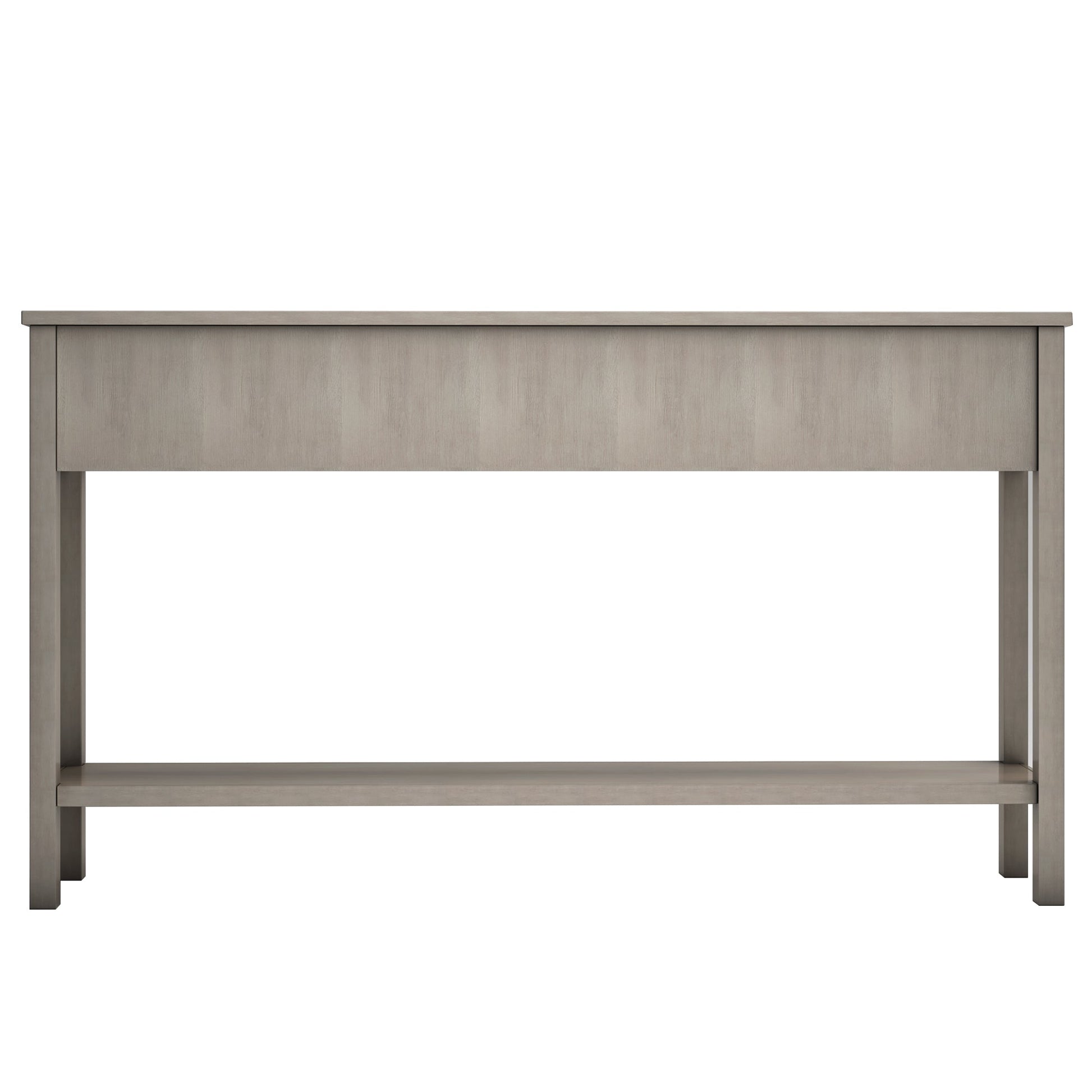 TREXM Rustic Entryway Console Table60" Long Sofa Table with two Different Size Drawers and Bottom Shelf for Storage (Gray Wash) - Korvel