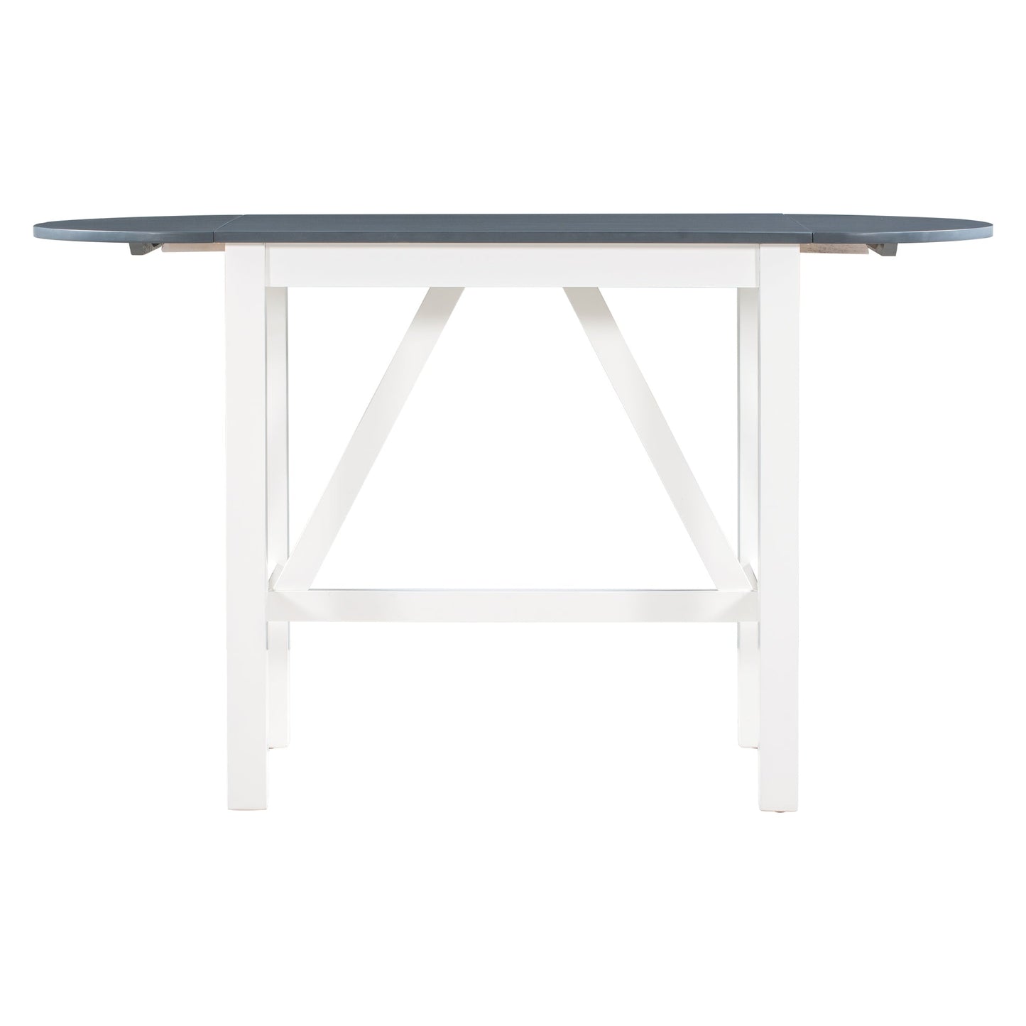 Ensemble de salle à manger surélevé en bois TOPMAX 3 pièces - Blanc et gris