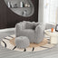 Soft Bean Bag Chair with High Resilient Foam(Chips)for living room and bedroom,Comfortable Square Lazy Sofa with Footstool - Korvel