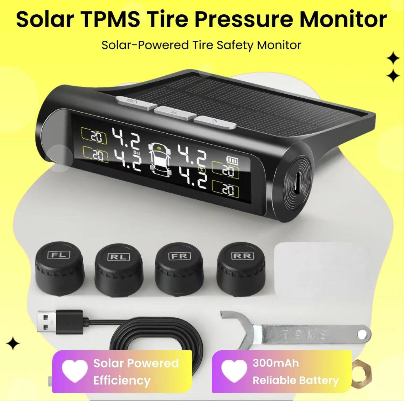 SolarTire TPMS Monitor - Korvel