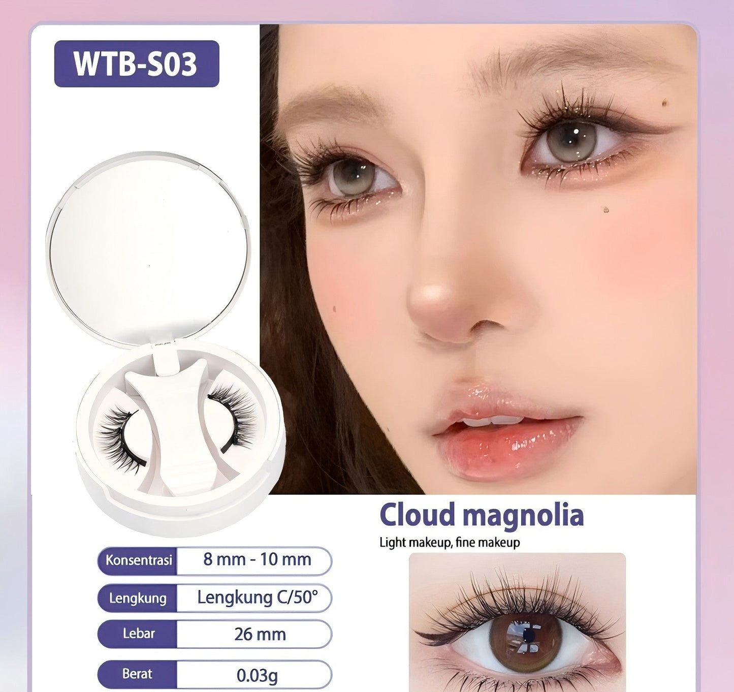 Natural Thick Portable Adhesive Free Magnetic Eyelashes