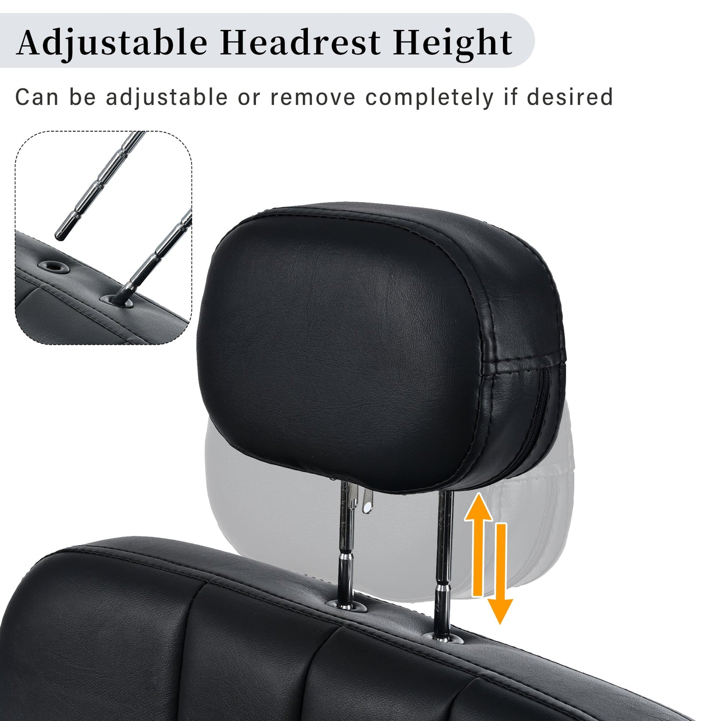 Premium Reclining barber Chair Salon Chair for Hair Stylist with Heavy Duty Hydraulic Pump, 360° Rotation  Black - Korvel