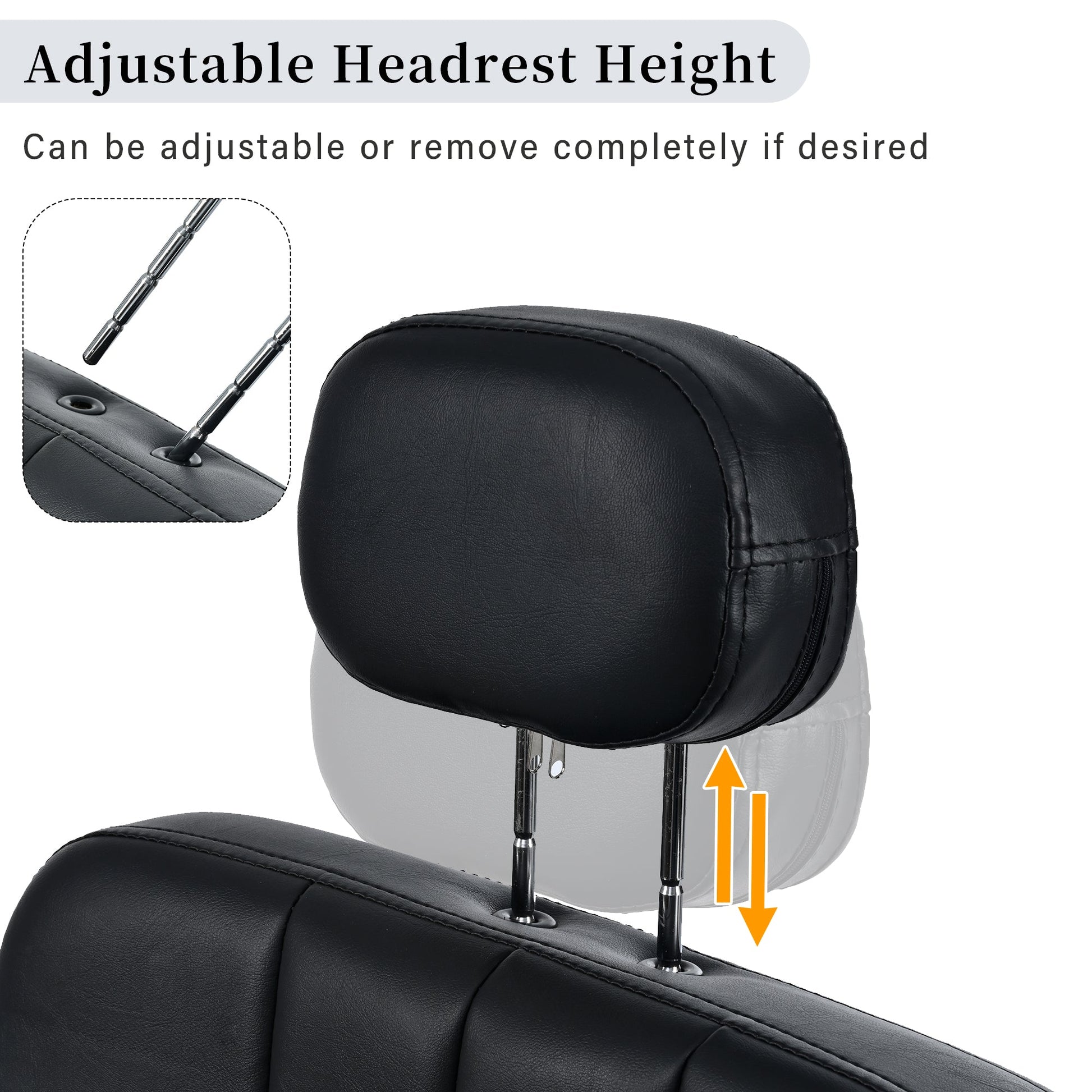 Premium Reclining barber Chair Salon Chair for Hair Stylist with Heavy Duty Hydraulic Pump, 360° Rotation  Black - Korvel