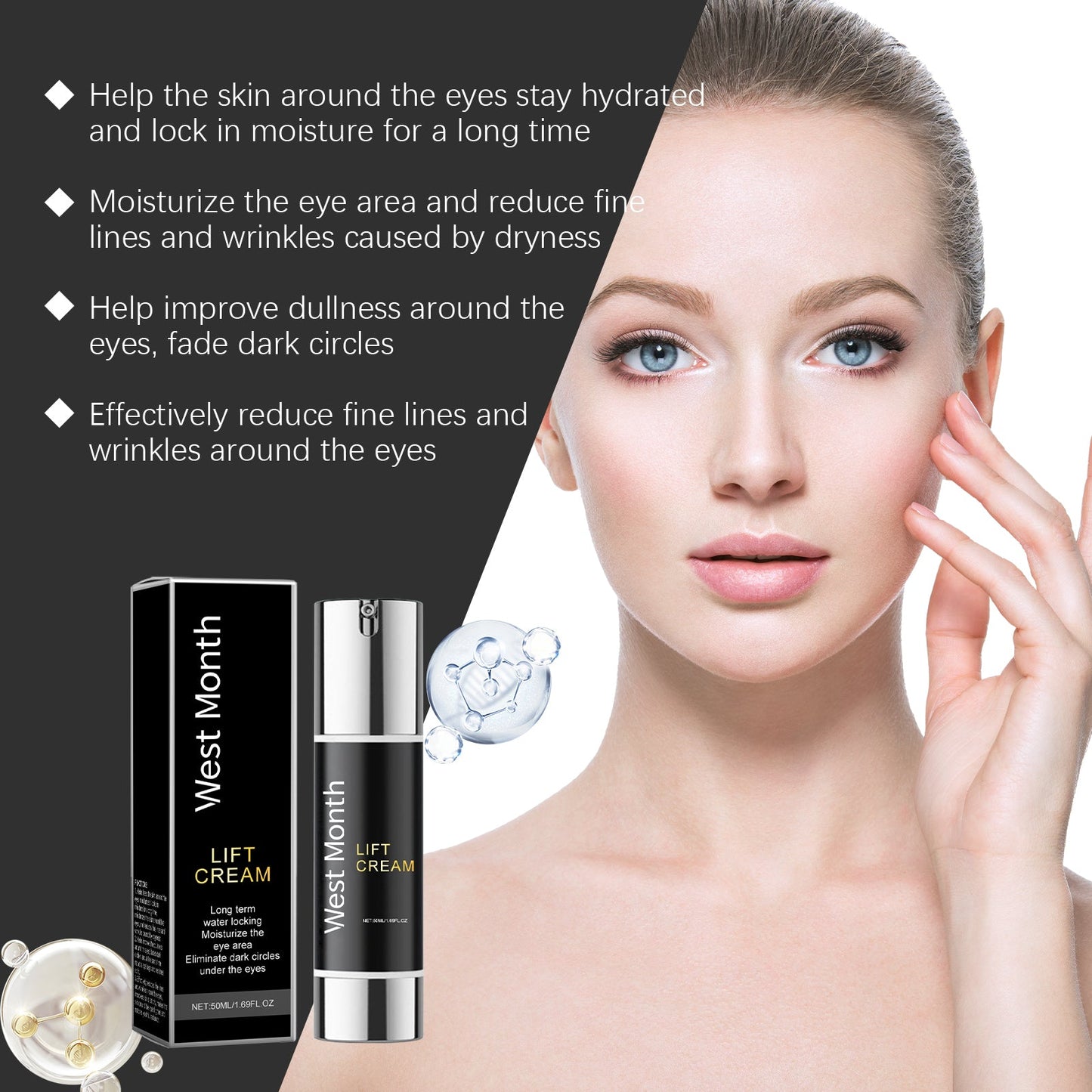 Firming Eye Cream Improves The Skin Around The Eyes Soft And Smooth, Moistens The Fine Lines Around The Eyes And Reduces The Firmness - Korvel