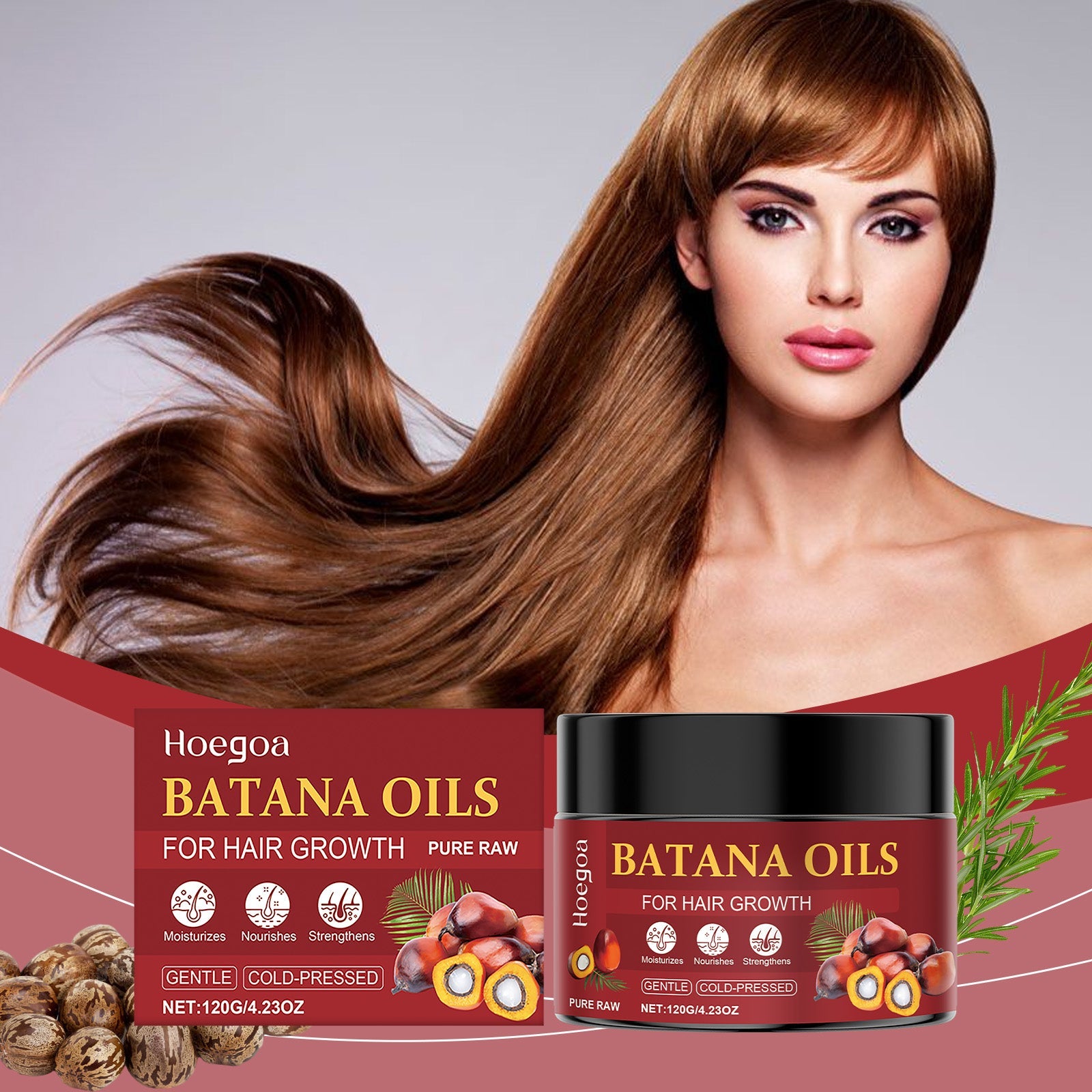 Batana Hair Oil Gentle Repair Nourishing, Supple And Plump Hair Moisturizing And Hydrating Hair Oil - Korvel