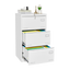 Cabinet de classement latéral premium avec serrure - 3 tiroirs design blanc