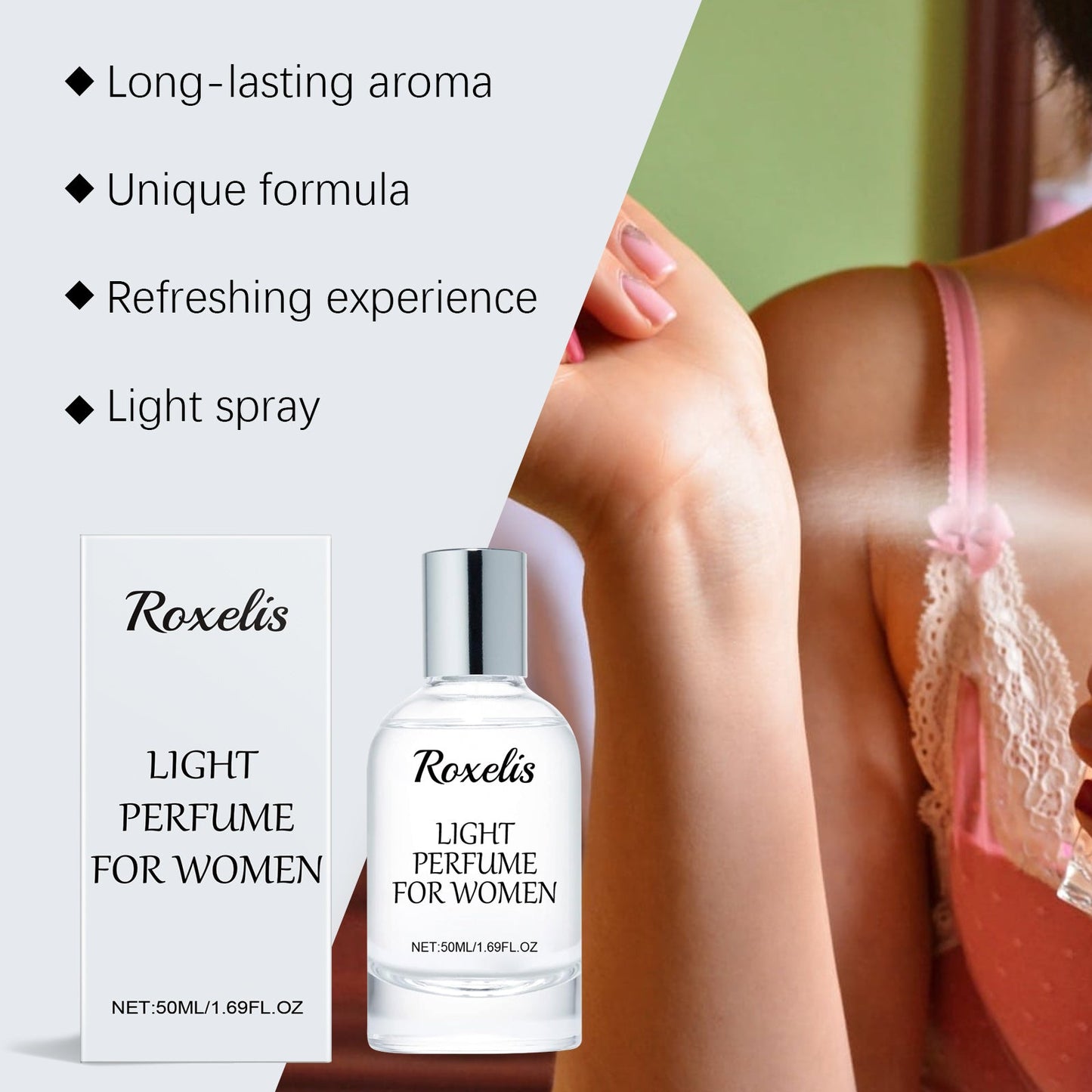 Women's Eau De Toilette Spray Delicate Light Fragrance Natural Lasting Fragrance Date Charm Atmosphere Portable Perfume - Korvel