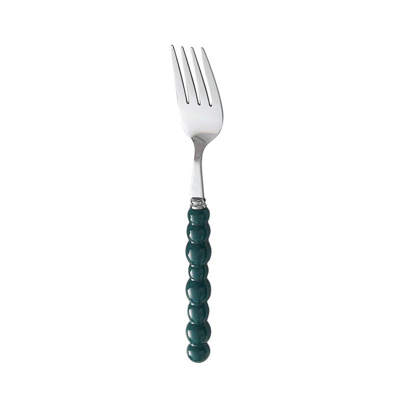 Set of 4 Stainless Steel price Creative Stainless Steel Colorful Pearl Handle Spoon Fork Knife High End Cutlery Set - Korvel