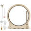 Indoor cat treadmill with carpet, tear device and latch natural wood, 39.4 inches long x 13.2 inches wide x 41.3 inches high - Korvel
