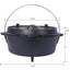 ast iron Dutch oven with lid, outdoor camping deep pot, used for camping, cooking, barbecue and leg rest,  12 Quart - Korvel