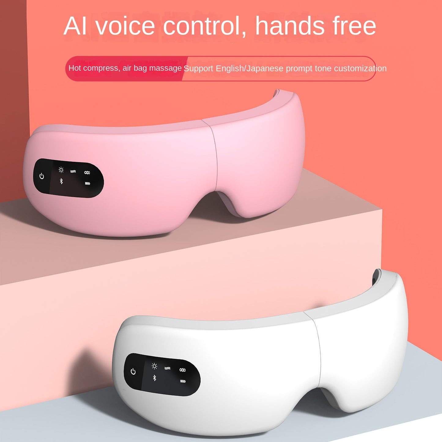 Masajeador de Ojos Inteligente con Vibración de Airbag y Compresa Caliente