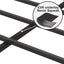 Full Size Bed Frame with Charging Station, Upholstered Headboard, Metal Platform, Grey - Korvel