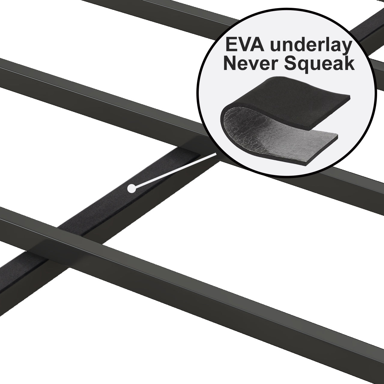 Full Size Bed Frame with Charging Station, Upholstered Headboard, Metal Platform, Grey - Korvel