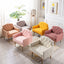 COOLMORE modern style armchair, plush decorative fabric armchair with golden metal legs (white teddy bear) - Korvel