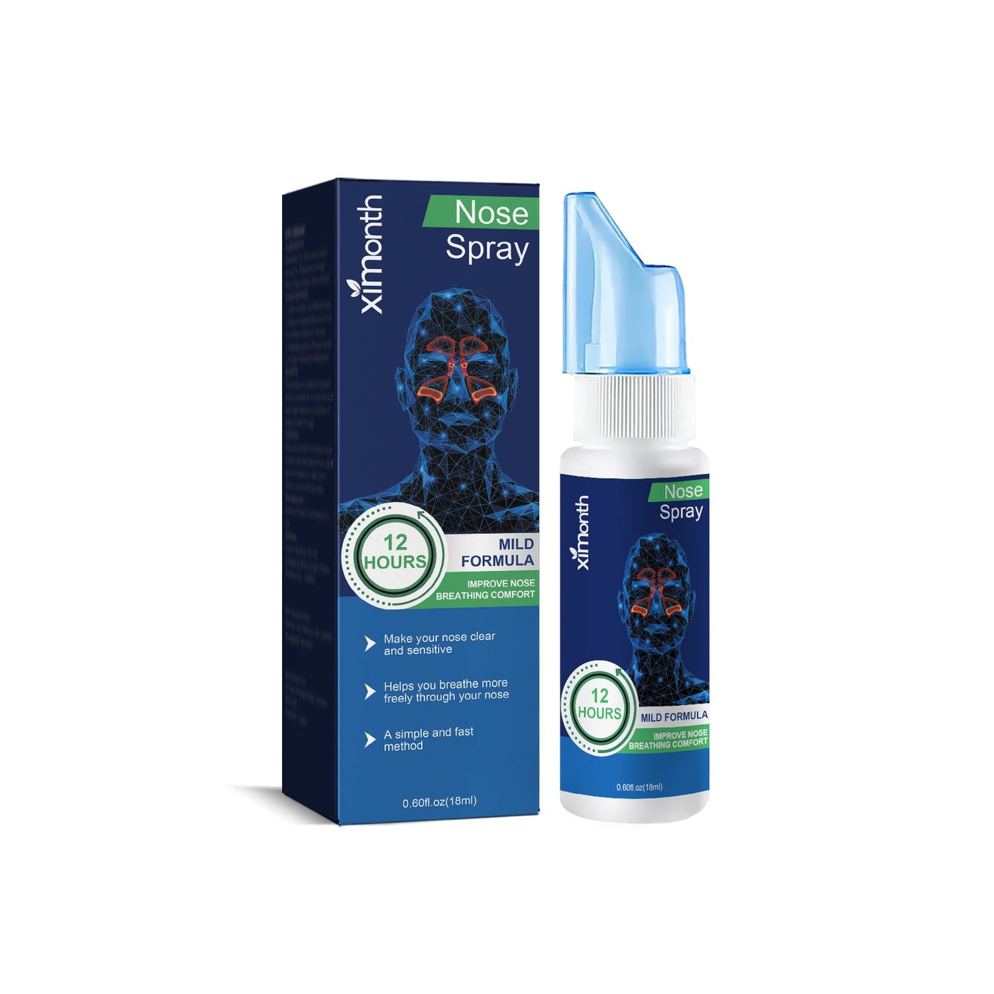 Nasal Spray Relieves Nasal Discomfort, Nasal Congestion, Runny Nose, Nasal Cleansing, Nasal Cleansing, Body Care - Korvel