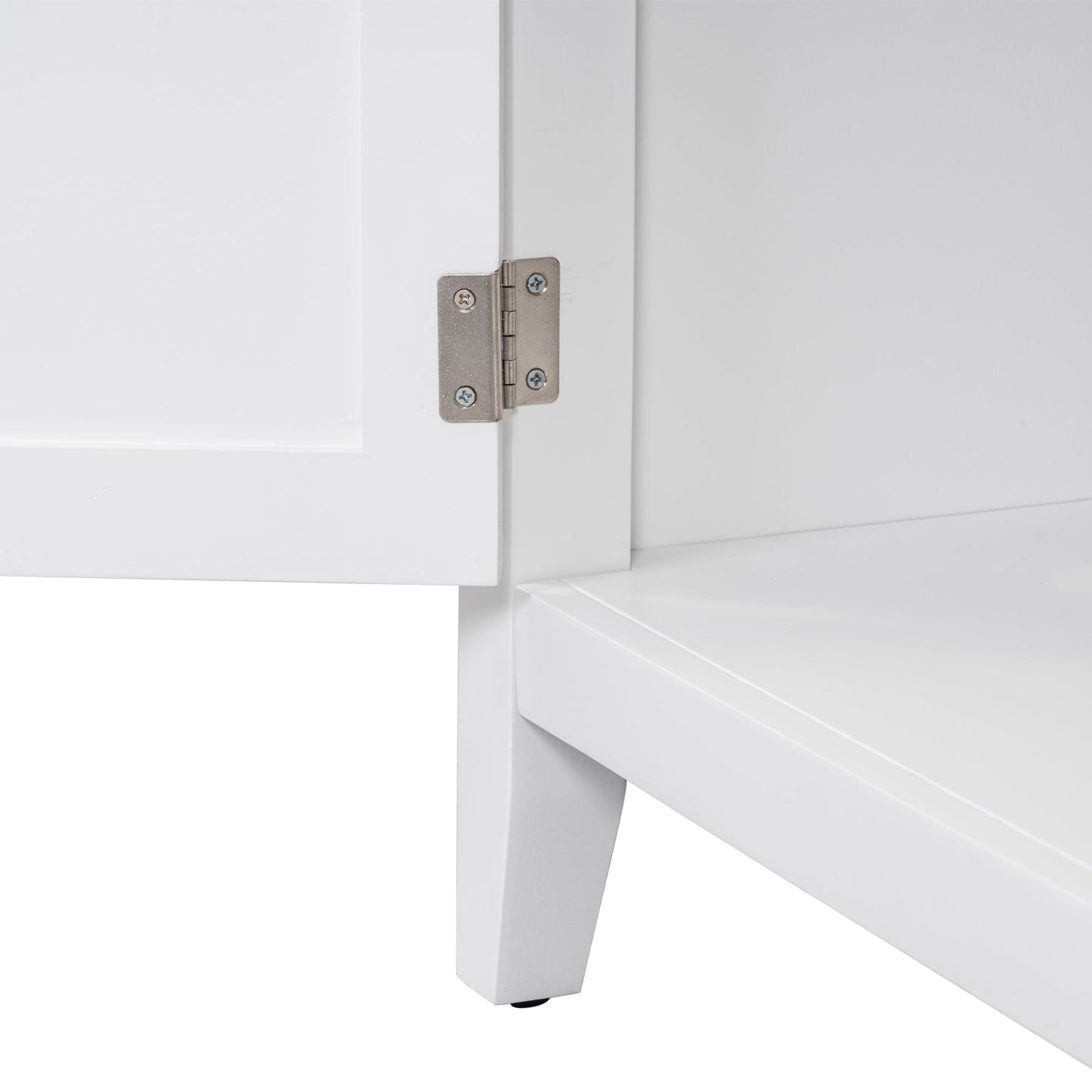 30" Bathroom Vanity with Sink Top, Bathroom Vanity Cabinet with Door and Two Drawers, Solid Wood Frame, One Package, White - Korvel