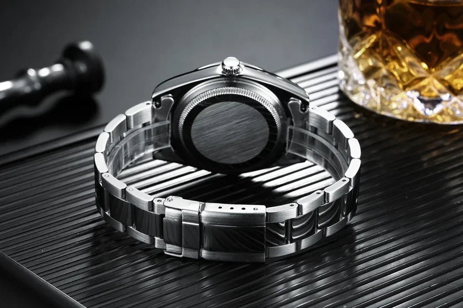 Luxury Automatic Watch for Men - Colorful Stainless Steel 41mm