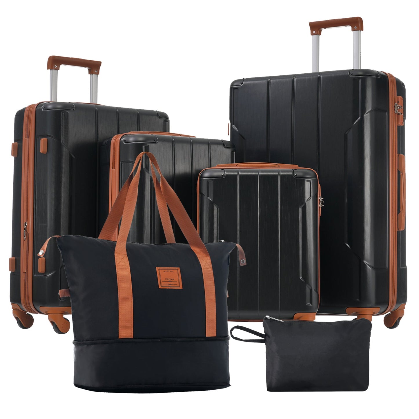 Premium 6-Piece Expandable Hard Shell Luggage Set