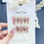Manicure Autumn and Winter Crystal Cat's Eye Long Pointed Removable Manicure - Korvel