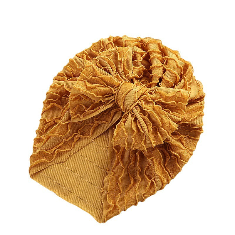 Baby Cow Louver Bow Head Cap Baby High Elastic Brimless Indian Tire Hat - Korvel