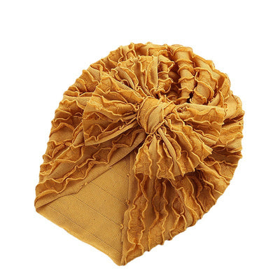 Baby Cow Louver Bow Head Cap Baby High Elastic Brimless Indian Tire Hat - Korvel