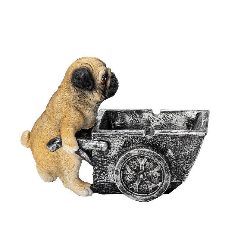 Puppy ashtray creative personality trend anti-fly ash home living room office anti-smoke resin ornaments - Korvel