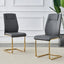 Premium Faux Leather Cushioned Dining Chairs with Metal Legs