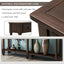 TREXM Espresso Console Table with Storage Drawers