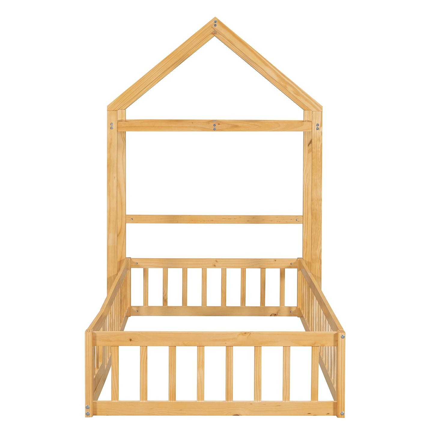 Cama Infantil de Madera de Tamaño Twin con Cabecera Desmontable