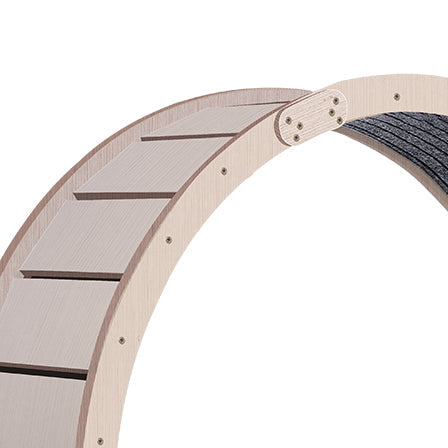 Cat Exercise Wheel for Indoor Cats - Natural Wood Finish