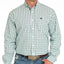 Turquoise Plaid Cinch Shirt for Men - Korvel