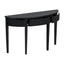 U-Style Distinctive Features of Pine Veneer Console Table with Vertical Stripe Drawer Fronts and Four Legs - Korvel