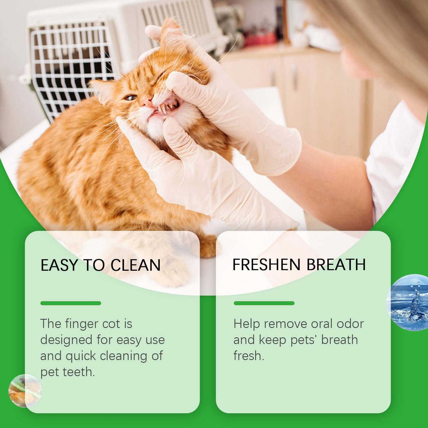 Dog And Cat Tooth Wipes, Pet Dog Mild Tooth Cleaning Tartar Stains Fresh Breath Wipes - Korvel