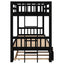 Twin over Pull-out Bunk Bed with Trundle  Espresso - Korvel