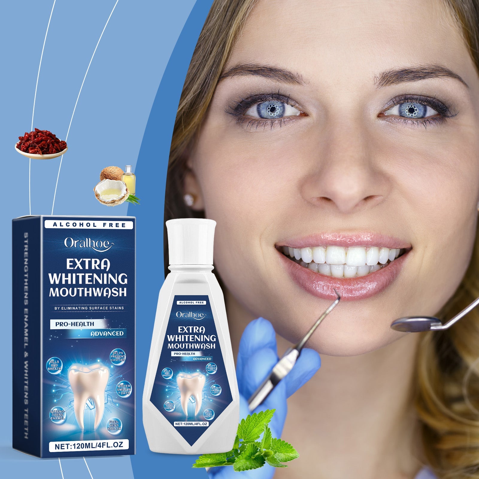 Dental Mouthwash, A Refreshing Minty Mouthwash With Gentle Ingredients To Clean Daily Dental Care - Korvel
