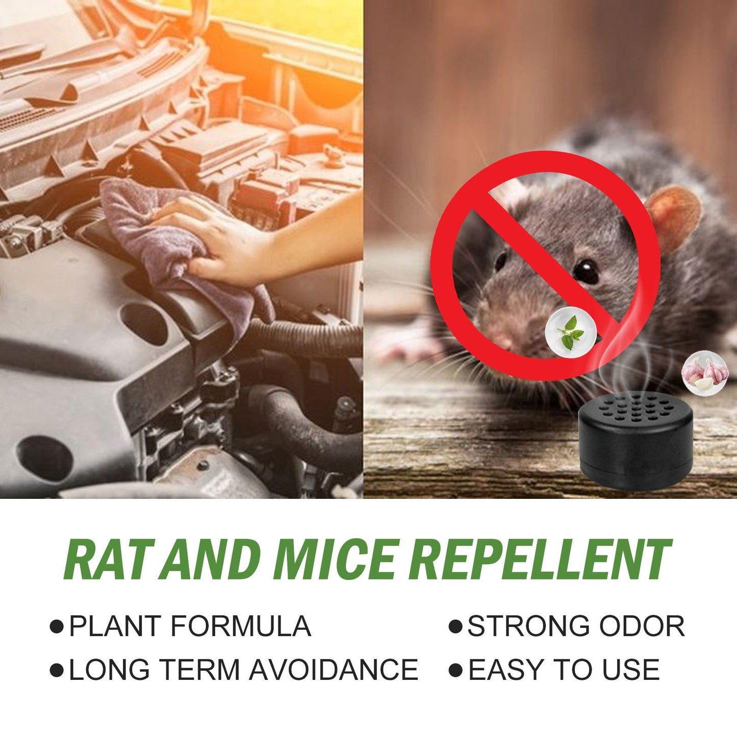 Yegbong 8pcs mice repellant mouse repelling pills car body kitchen office bedroom warehouse sewer pipe rat and mice repellent - Korvel