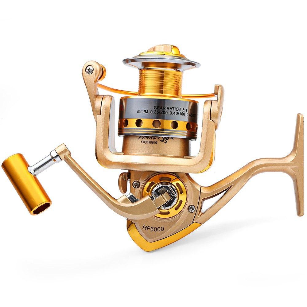 YUMOSHI HF 1000 - 7000 Fishing Reel Metal Spool Spinning Fishing Reels Folding Arm 10-Ball Bearing 5.5 : 1 Fly - Korvel