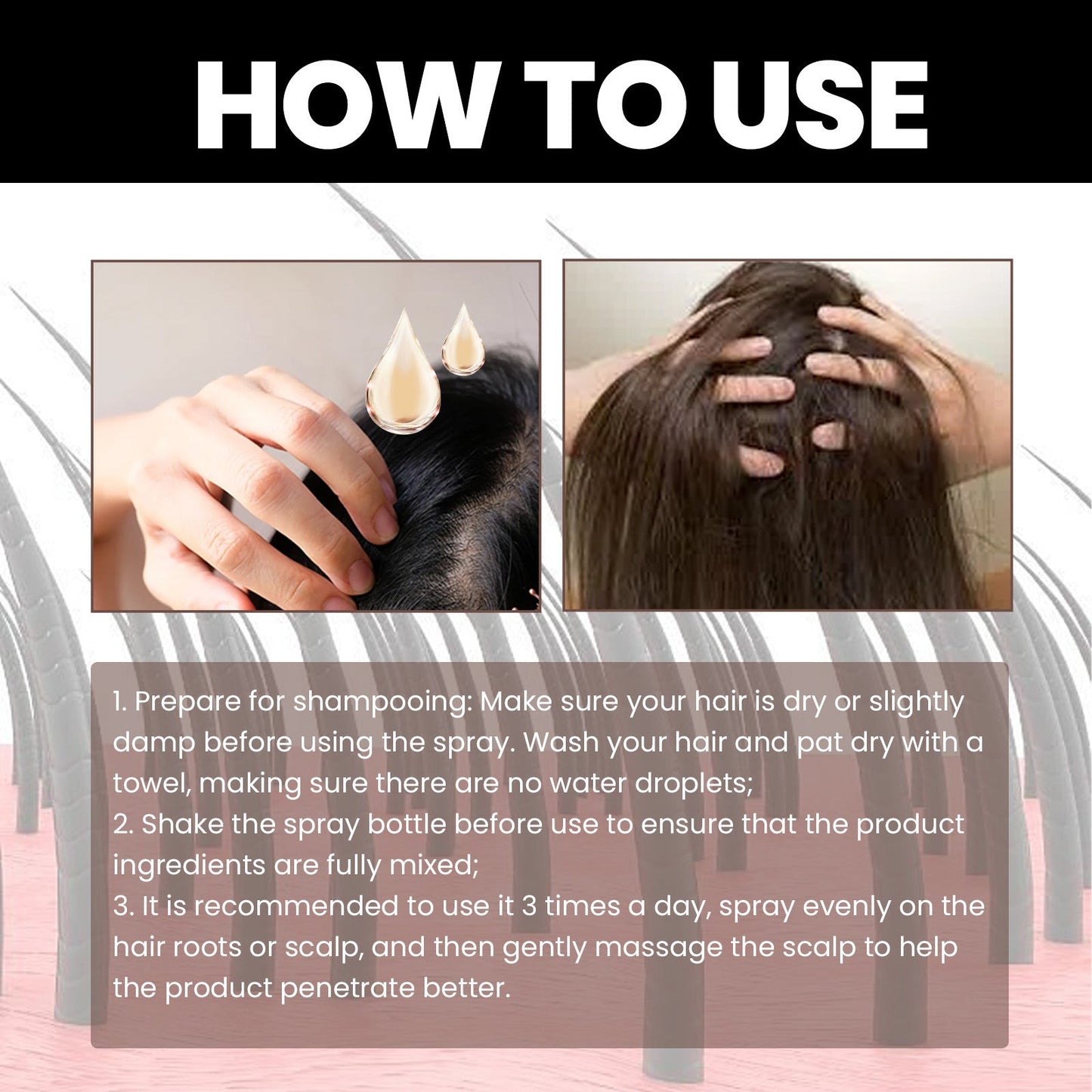 Hair Boost Spray with Ginger Essence for Scalp Care