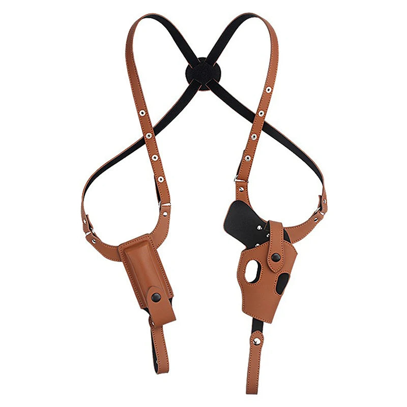 Tactical Concealed Gun Holster Military Leather Underarm Gun Shoulder Bag Hunting 1911 Glock Pistol Right Hand Hidden Holster - Korvel