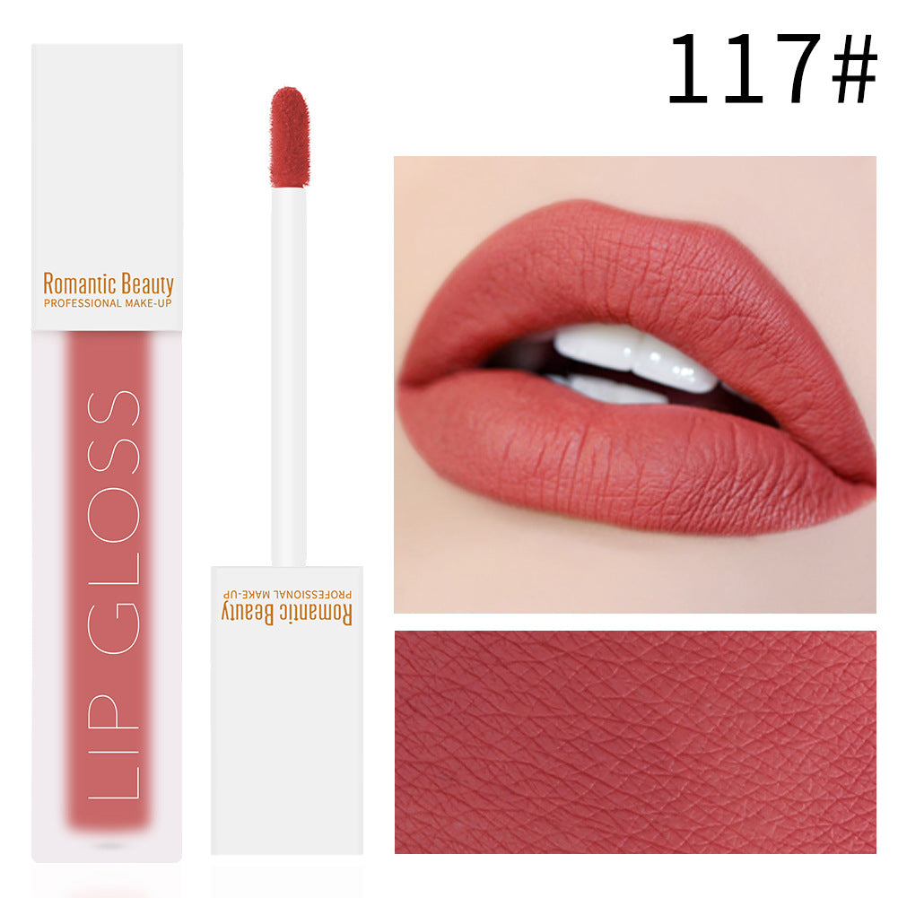 Romantic Beauty Velvet Matte Lip Glaze Non-Stick Lip Gloss - Korvel