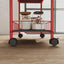 Red 6-story ultra-thin rolling storage cart, mobile shelves with wheels, metal wire storage rack with baskets - Korvel