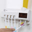 Wall Toothbrush Holder Smart Bathroom Toothpaste Squeezer for Bathroom Toilet Automatic Disinfect Bathroom Accessories - Korvel