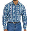 Men's Wrangler Blue Checotah Long Sleeve Shirt - Korvel