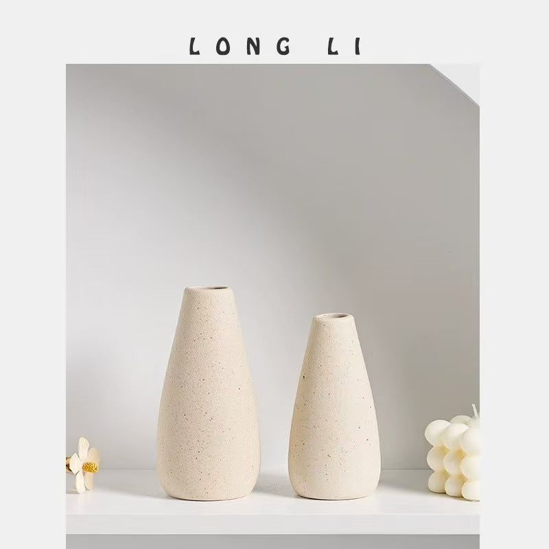 Ceramic Vases Ins Minimally Creative Home Dried Flowers Simulated Flowers Mini Small Flower Utensils Office Ornaments - Korvel