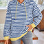 Sudadera con capucha a rayas suelta y casual