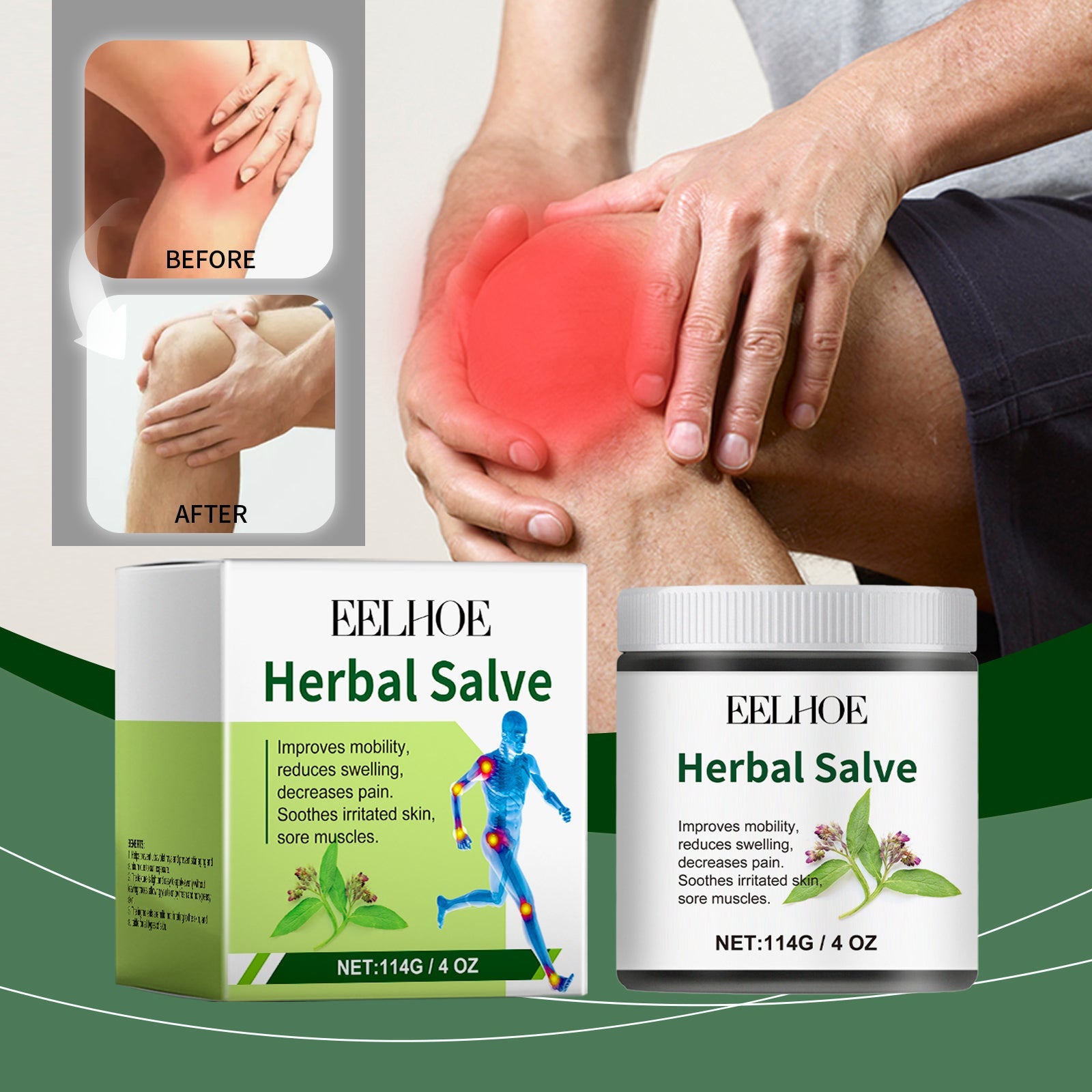 Joint Care Cream, Relieve Pain And Discomfort Of Sore Knees And Wrist Muscles Joint Massage Cream - Korvel