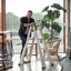 17ft Multi-Position Foldable Aluminum Ladder, A-Frame and Straight Ladder, ANSI 250lbs - Korvel