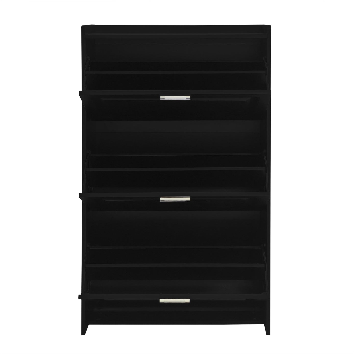 U-Can Shoe Storage Cabinet for Entryway with 3 Flip Drawers, Modern Shoe Organizer Cabinet, Free Standing Shoe Rack Black - Korvel