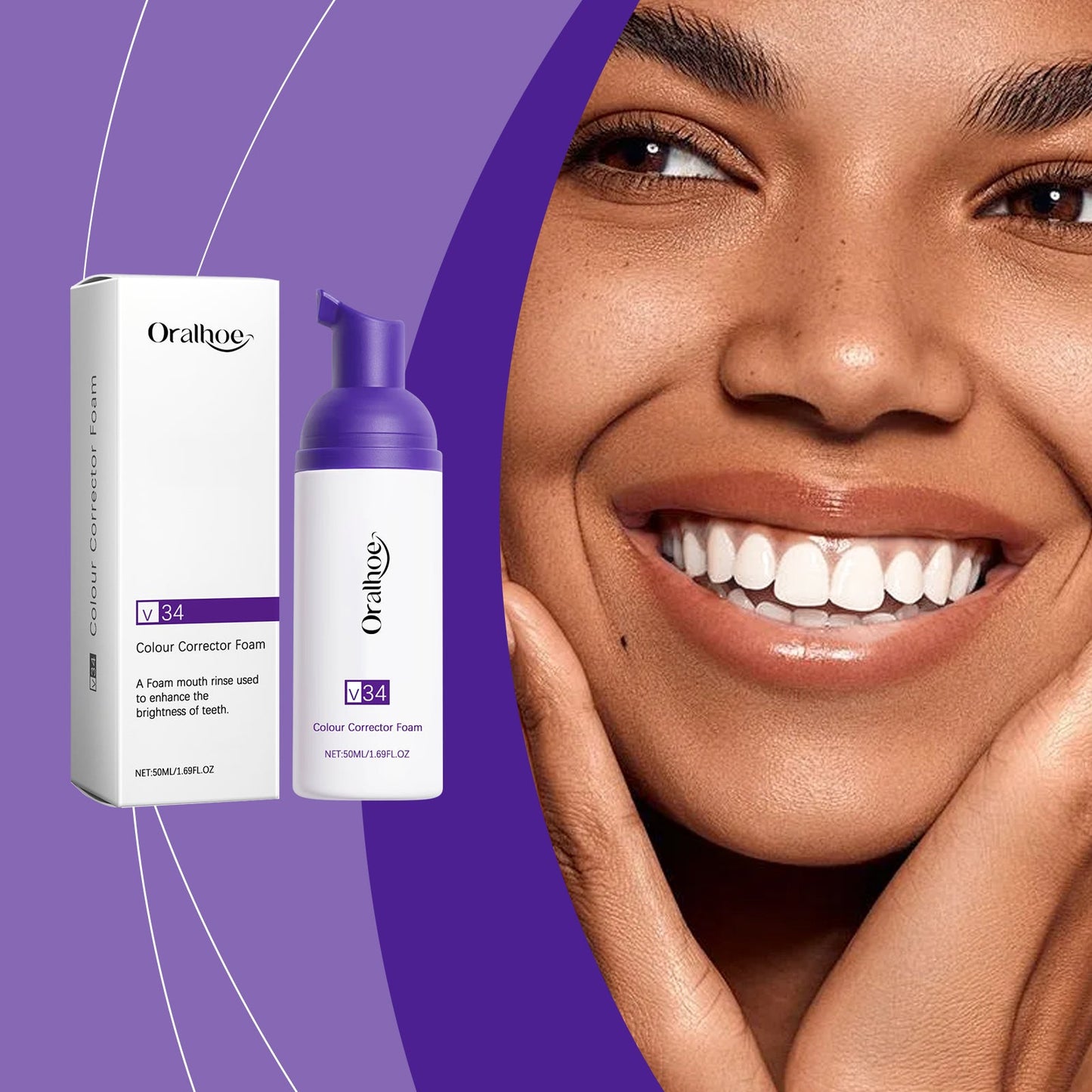 Premium Purple Teeth Cleaning Mousse for Gentle Oral Care